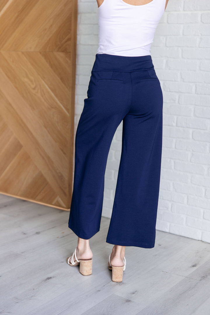 Magic Wide Leg Crop Pants in Navy-Bottoms-Ave Shops-[option4]-[option5]-[option6]-[option7]-[option8]-Shop-Boutique-Clothing-for-Women-Online