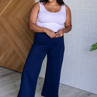 Magic Wide Leg Crop Pants in Navy-Bottoms-Ave Shops-[option4]-[option5]-[option6]-[option7]-[option8]-Shop-Boutique-Clothing-for-Women-Online
