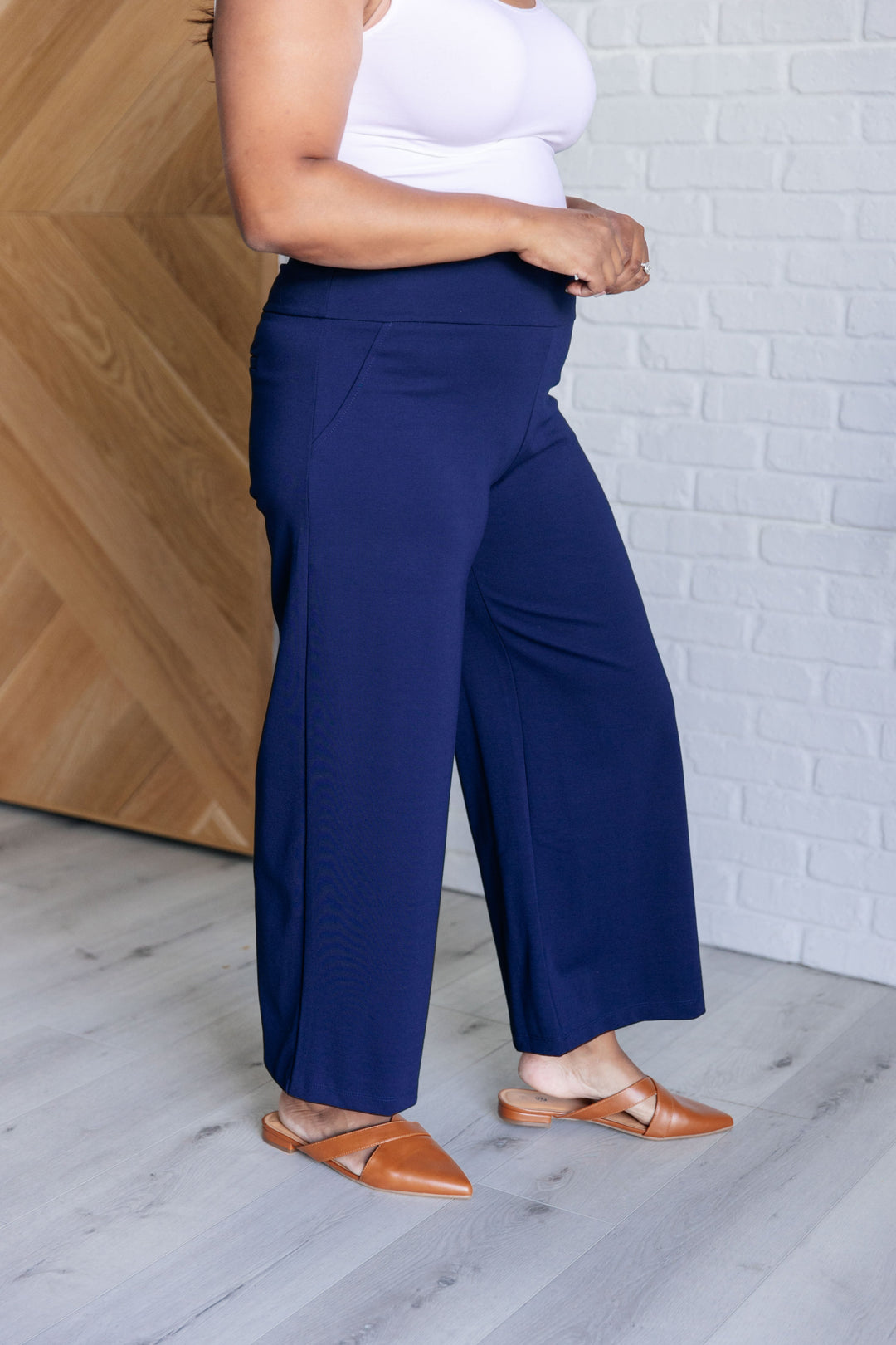 Magic Wide Leg Crop Pants in Navy-Bottoms-Ave Shops-[option4]-[option5]-[option6]-[option7]-[option8]-Shop-Boutique-Clothing-for-Women-Online