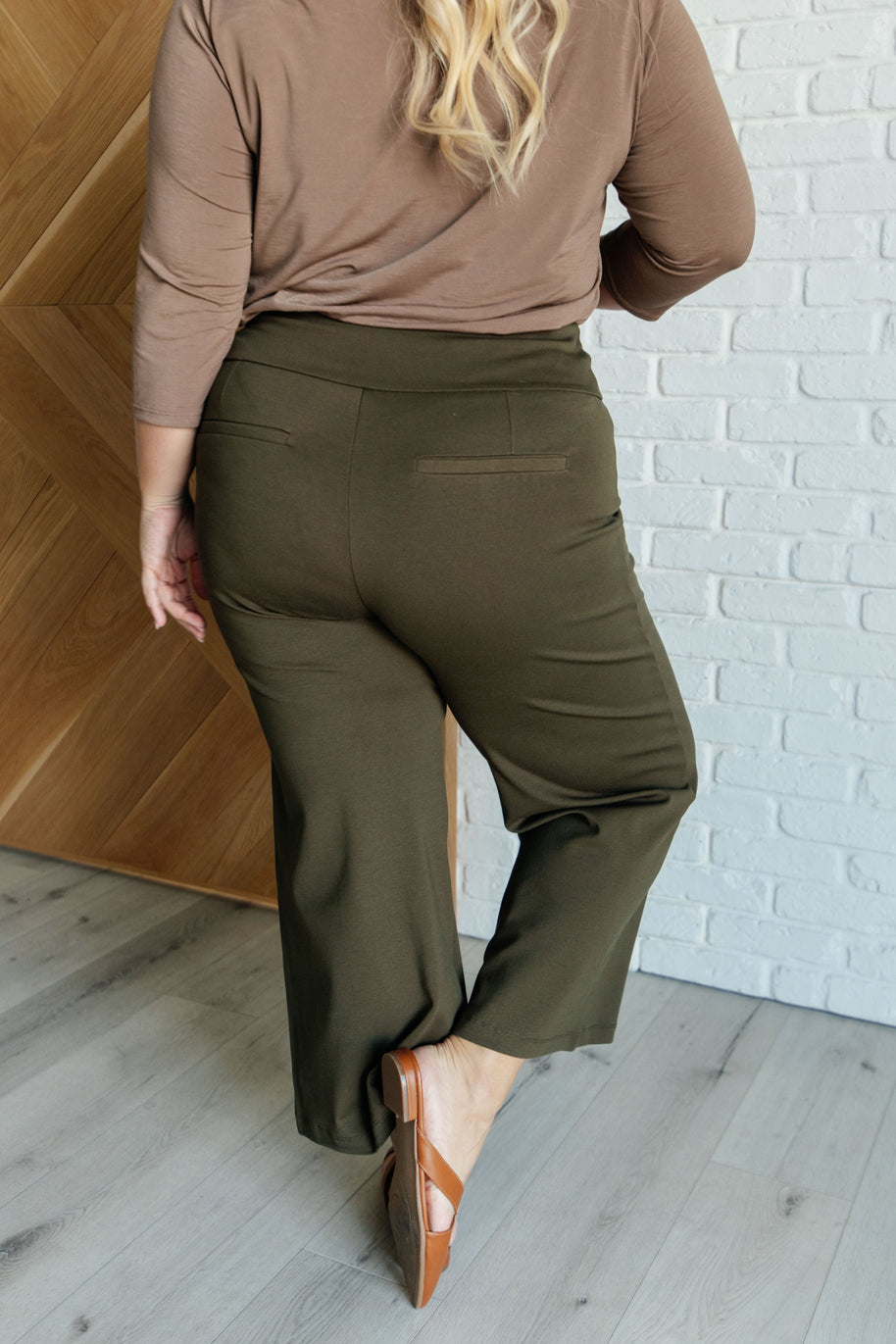 Magic Wide Leg Crop Pants in Olive-Bottoms-Ave Shops-[option4]-[option5]-[option6]-[option7]-[option8]-Shop-Boutique-Clothing-for-Women-Online
