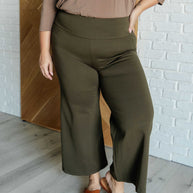 Magic Wide Leg Crop Pants in Olive-Bottoms-Ave Shops-[option4]-[option5]-[option6]-[option7]-[option8]-Shop-Boutique-Clothing-for-Women-Online