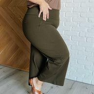 Magic Wide Leg Crop Pants in Olive-Bottoms-Ave Shops-[option4]-[option5]-[option6]-[option7]-[option8]-Shop-Boutique-Clothing-for-Women-Online
