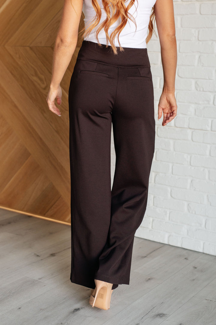 Magic Wide Leg Pants in Chocolate-Bottoms-Ave Shops-[option4]-[option5]-[option6]-[option7]-[option8]-Shop-Boutique-Clothing-for-Women-Online