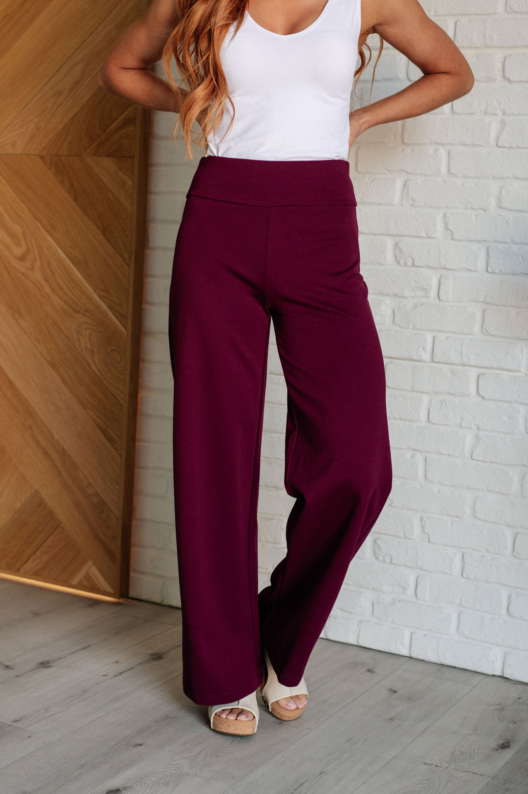 Magic Wide Leg Pants in Wine-Bottoms-Ave Shops-[option4]-[option5]-[option6]-[option7]-[option8]-Shop-Boutique-Clothing-for-Women-Online