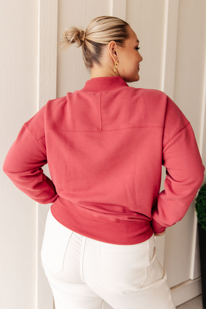 Make No Mistake Mock Neck Pullover in Cranberry-Tops-Ave Shops-[option4]-[option5]-[option6]-[option7]-[option8]-Shop-Boutique-Clothing-for-Women-Online