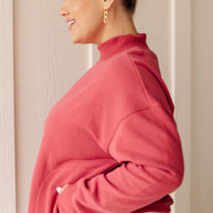 Make No Mistake Mock Neck Pullover in Cranberry-Tops-Ave Shops-[option4]-[option5]-[option6]-[option7]-[option8]-Shop-Boutique-Clothing-for-Women-Online