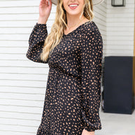 Make Your Happiness Long Sleeve Dress in Black-Womens-Ave Shops-[option4]-[option5]-[option6]-[option7]-[option8]-Shop-Boutique-Clothing-for-Women-Online