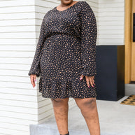 Make Your Happiness Long Sleeve Dress in Black-Womens-Ave Shops-[option4]-[option5]-[option6]-[option7]-[option8]-Shop-Boutique-Clothing-for-Women-Online