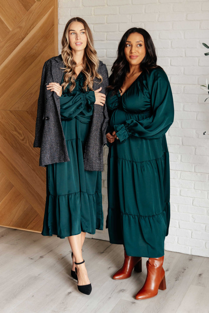 Makes Me Want to Skip Tiered Dress in Hunter Green-Dresses-Ave Shops-[option4]-[option5]-[option6]-[option7]-[option8]-Shop-Boutique-Clothing-for-Women-Online