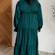 Makes Me Want to Skip Tiered Dress in Hunter Green-Dresses-Ave Shops-[option4]-[option5]-[option6]-[option7]-[option8]-Shop-Boutique-Clothing-for-Women-Online