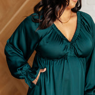 Makes Me Want to Skip Tiered Dress in Hunter Green-Dresses-Ave Shops-[option4]-[option5]-[option6]-[option7]-[option8]-Shop-Boutique-Clothing-for-Women-Online