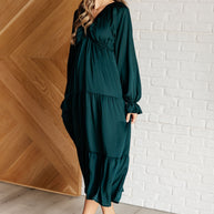 Makes Me Want to Skip Tiered Dress in Hunter Green-Dresses-Ave Shops-[option4]-[option5]-[option6]-[option7]-[option8]-Shop-Boutique-Clothing-for-Women-Online