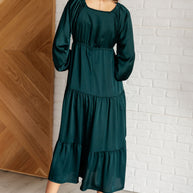 Makes Me Want to Skip Tiered Dress in Hunter Green-Dresses-Ave Shops-[option4]-[option5]-[option6]-[option7]-[option8]-Shop-Boutique-Clothing-for-Women-Online