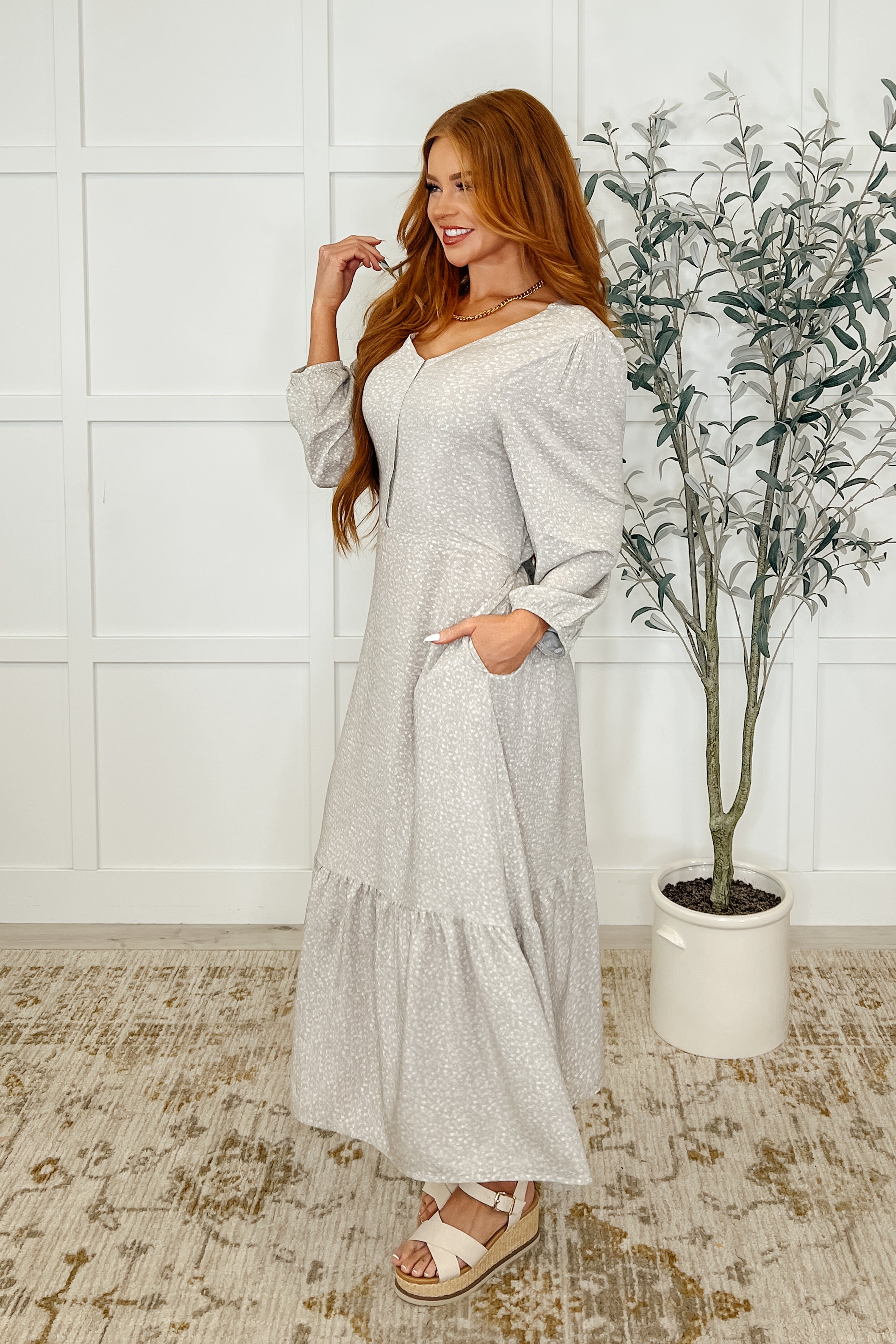 Maple Dress Greige Vineyard-Womens-Ave Shops-[option4]-[option5]-[option6]-[option7]-[option8]-Shop-Boutique-Clothing-for-Women-Online