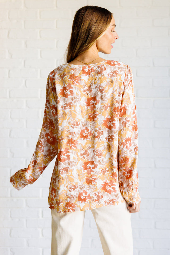 Marigold Dreams Floral Blouse-Tops-Ave Shops-[option4]-[option5]-[option6]-[option7]-[option8]-Shop-Boutique-Clothing-for-Women-Online