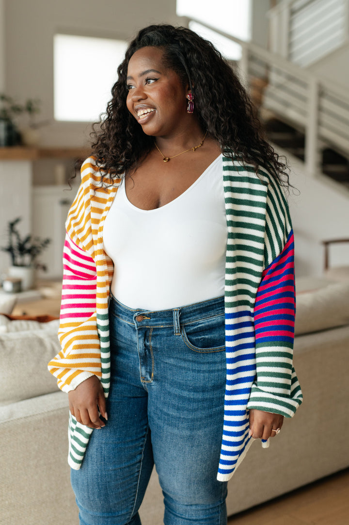 Marquee Lights Striped Cardigan-Layers-Ave Shops-[option4]-[option5]-[option6]-[option7]-[option8]-Shop-Boutique-Clothing-for-Women-Online