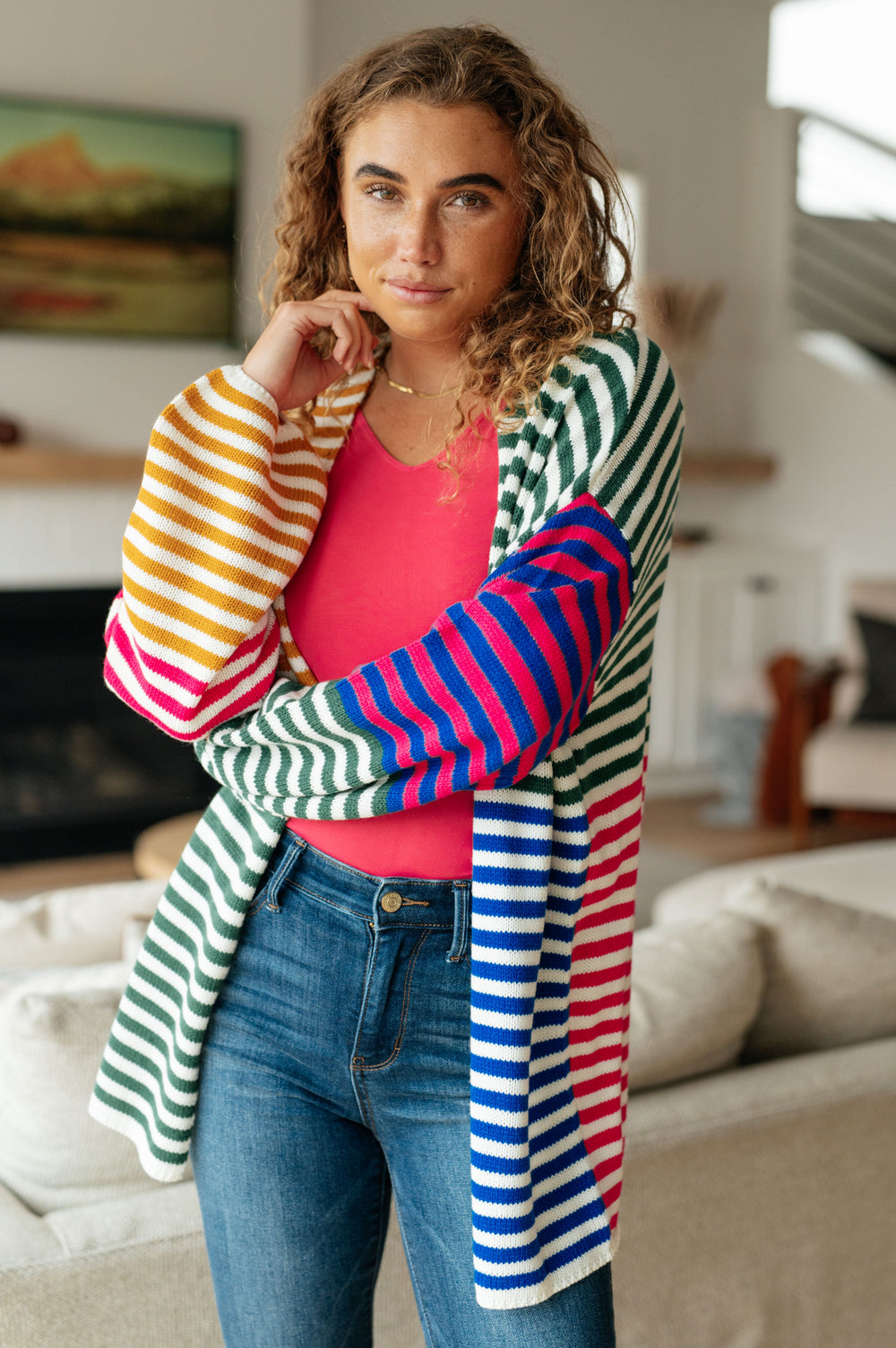 Marquee Lights Striped Cardigan-Layers-Ave Shops-[option4]-[option5]-[option6]-[option7]-[option8]-Shop-Boutique-Clothing-for-Women-Online