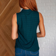 Matter of Fact Pleat Front Sleeveless Blouse in Sea Green-Blouses-Ave Shops-[option4]-[option5]-[option6]-[option7]-[option8]-Shop-Boutique-Clothing-for-Women-Online