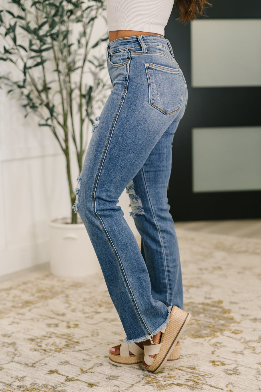 Judy Blue Maureen High Rise Distressed Bootcut Jeans-Womens-Ave Shops-[option4]-[option5]-[option6]-[option7]-[option8]-Shop-Boutique-Clothing-for-Women-Online