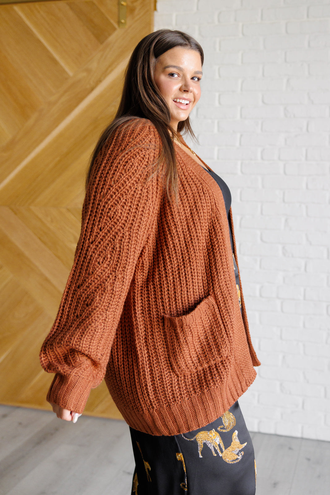 Maybe Monday Cardigan in Chestnut-Layers-Ave Shops-[option4]-[option5]-[option6]-[option7]-[option8]-Shop-Boutique-Clothing-for-Women-Online