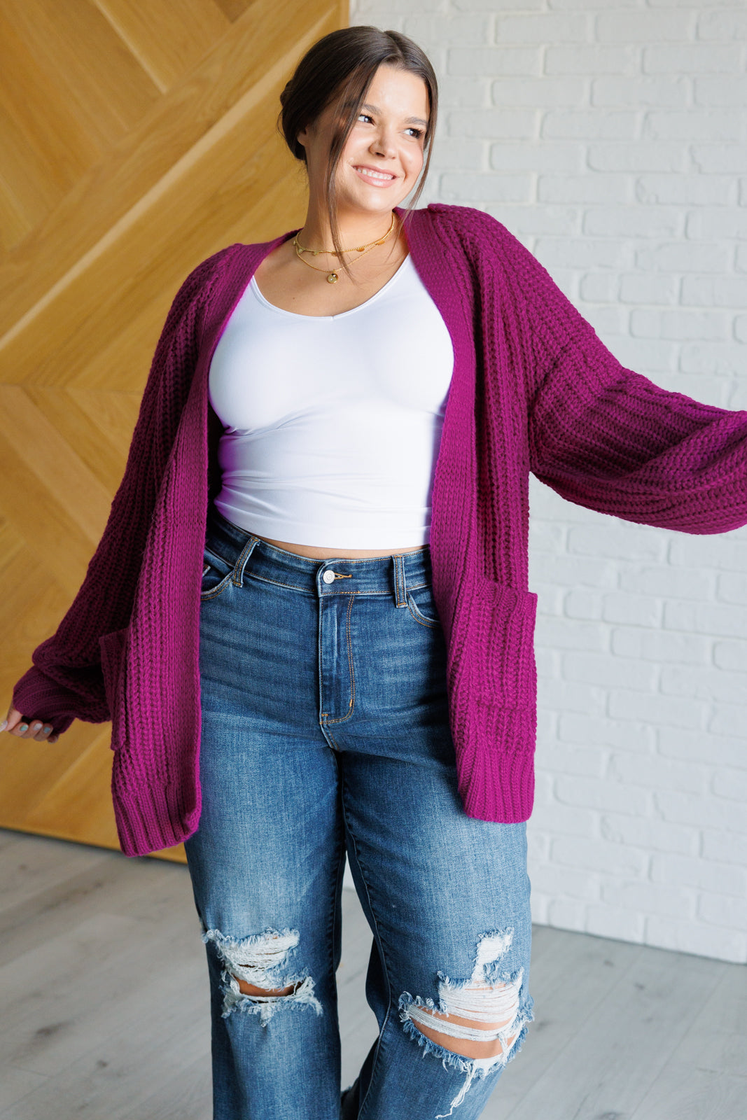 Maybe Monday Cardigan in Berry-Layers-Ave Shops-[option4]-[option5]-[option6]-[option7]-[option8]-Shop-Boutique-Clothing-for-Women-Online