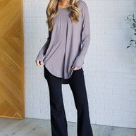 Rae Mode Building Habits Twill Flared Crossover Waist Pant in Black-Bottoms-Ave Shops-[option4]-[option5]-[option6]-[option7]-[option8]-Shop-Boutique-Clothing-for-Women-Online