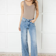 Judy Blue Melia High Rise Side Seam Detail Wide Leg Jeans-Womens-Ave Shops-[option4]-[option5]-[option6]-[option7]-[option8]-Shop-Boutique-Clothing-for-Women-Online