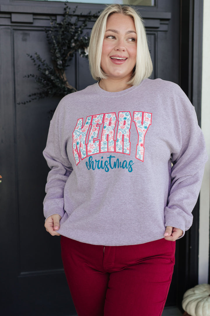 Merry Christmas Sweatshirt in Grey-Tops-Ave Shops-[option4]-[option5]-[option6]-[option7]-[option8]-Shop-Boutique-Clothing-for-Women-Online