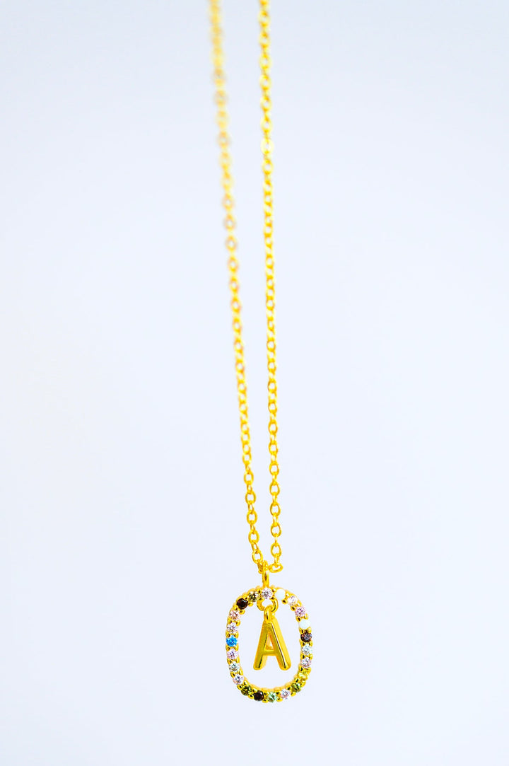 Mi Amor Gold Dipped Initial Necklace-Accessories-Ave Shops-[option4]-[option5]-[option6]-[option7]-[option8]-Shop-Boutique-Clothing-for-Women-Online