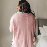 Mia Waffle Knit Long Sleeve In Pink-Womens-Ave Shops-[option4]-[option5]-[option6]-[option7]-[option8]-Shop-Boutique-Clothing-for-Women-Online