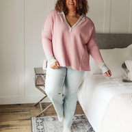 Mia Waffle Knit Long Sleeve In Pink-Womens-Ave Shops-[option4]-[option5]-[option6]-[option7]-[option8]-Shop-Boutique-Clothing-for-Women-Online