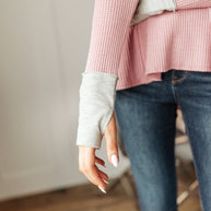 Mia Waffle Knit Long Sleeve In Pink-Womens-Ave Shops-[option4]-[option5]-[option6]-[option7]-[option8]-Shop-Boutique-Clothing-for-Women-Online