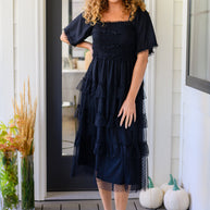 Midnight Waltz Midi Dress-Dresses-Ave Shops-[option4]-[option5]-[option6]-[option7]-[option8]-Shop-Boutique-Clothing-for-Women-Online