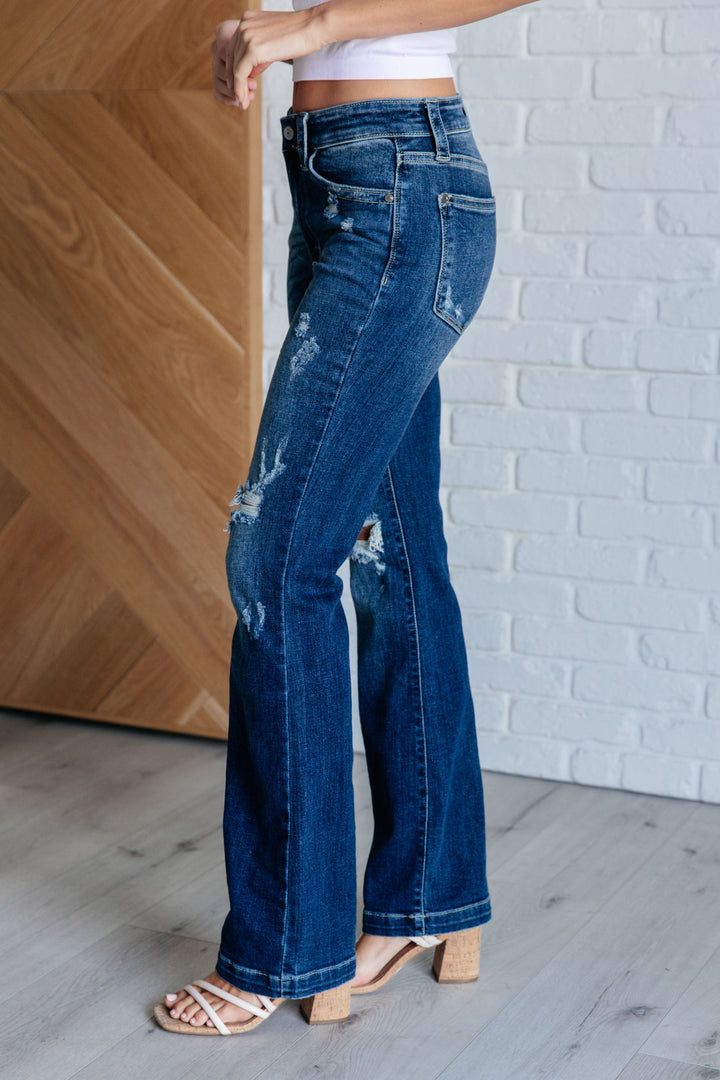 Judy Blue Mila Mid Rise Distressed Bootcut Jeans-Womens-Ave Shops-[option4]-[option5]-[option6]-[option7]-[option8]-Shop-Boutique-Clothing-for-Women-Online