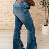 Judy Blue Miley High Waist Control Top Frayed Hem Flare Jeans-Denim-Ave Shops-[option4]-[option5]-[option6]-[option7]-[option8]-Shop-Boutique-Clothing-for-Women-Online