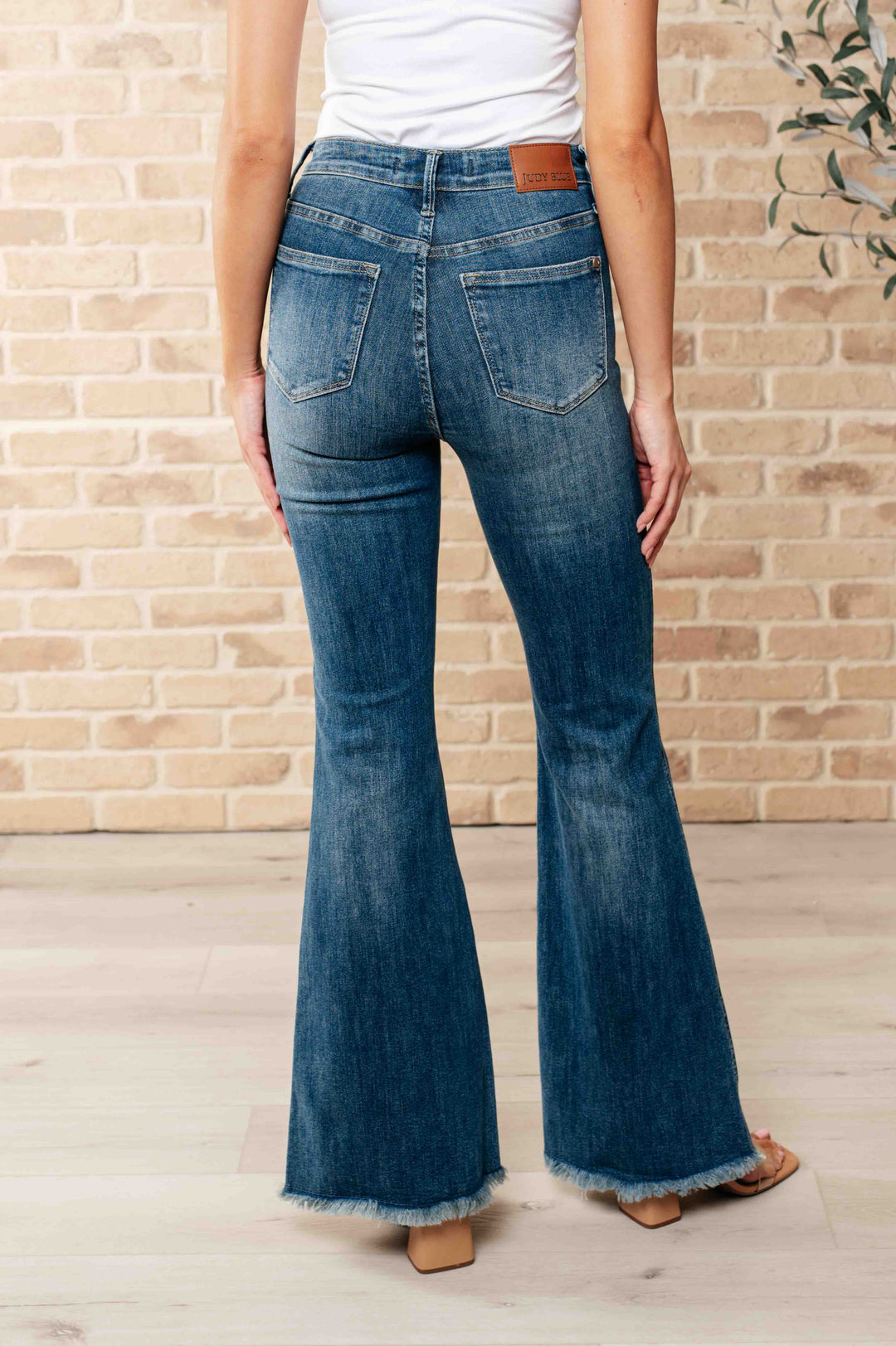 Judy Blue Miley High Waist Control Top Frayed Hem Flare Jeans-Womens-Ave Shops-[option4]-[option5]-[option6]-[option7]-[option8]-Shop-Boutique-Clothing-for-Women-Online