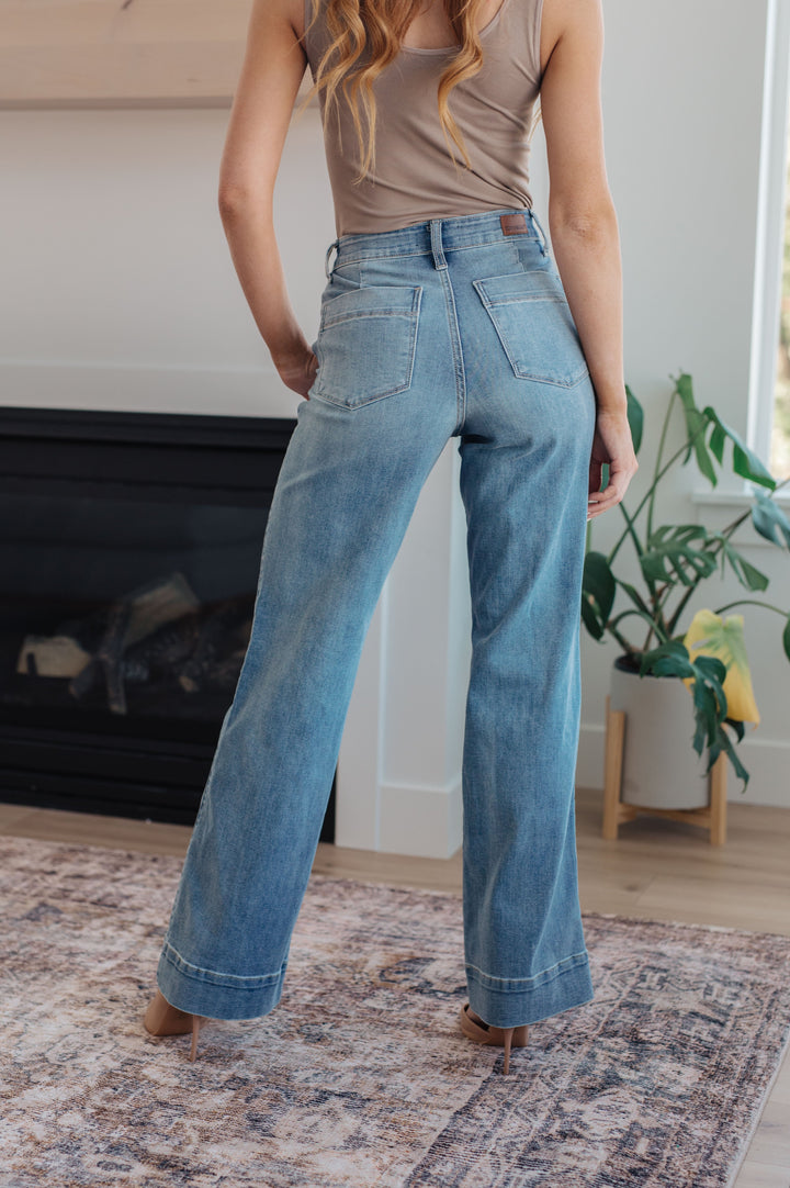 Judy Blue Mindy Mid Rise Wide Leg Jeans-Denim-Ave Shops-[option4]-[option5]-[option6]-[option7]-[option8]-Shop-Boutique-Clothing-for-Women-Online