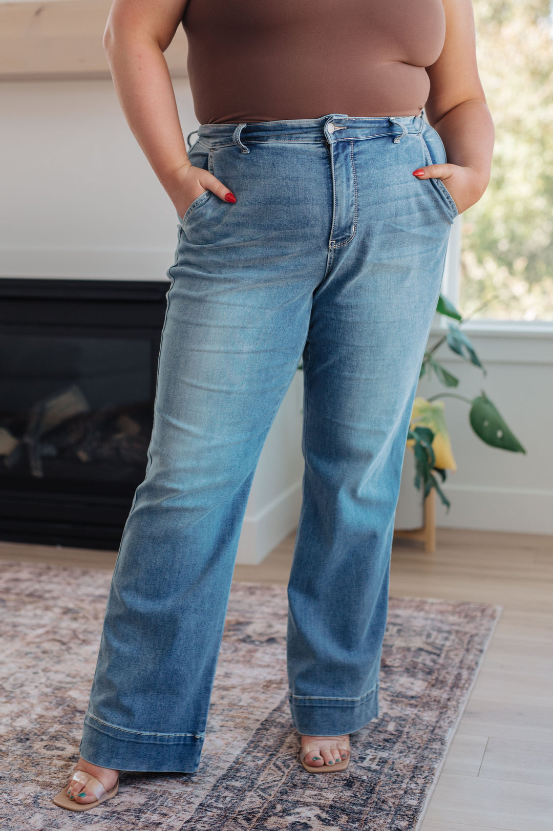 Judy Blue Mindy Mid Rise Wide Leg Jeans-Denim-Ave Shops-[option4]-[option5]-[option6]-[option7]-[option8]-Shop-Boutique-Clothing-for-Women-Online