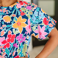 Miss Behave Bubble Sleeve Dress in Navy-Womens-Ave Shops-[option4]-[option5]-[option6]-[option7]-[option8]-Shop-Boutique-Clothing-for-Women-Online