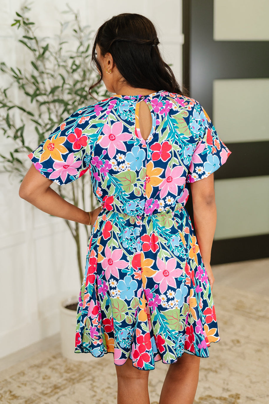 Miss Behave Bubble Sleeve Dress in Navy-Womens-Ave Shops-[option4]-[option5]-[option6]-[option7]-[option8]-Shop-Boutique-Clothing-for-Women-Online