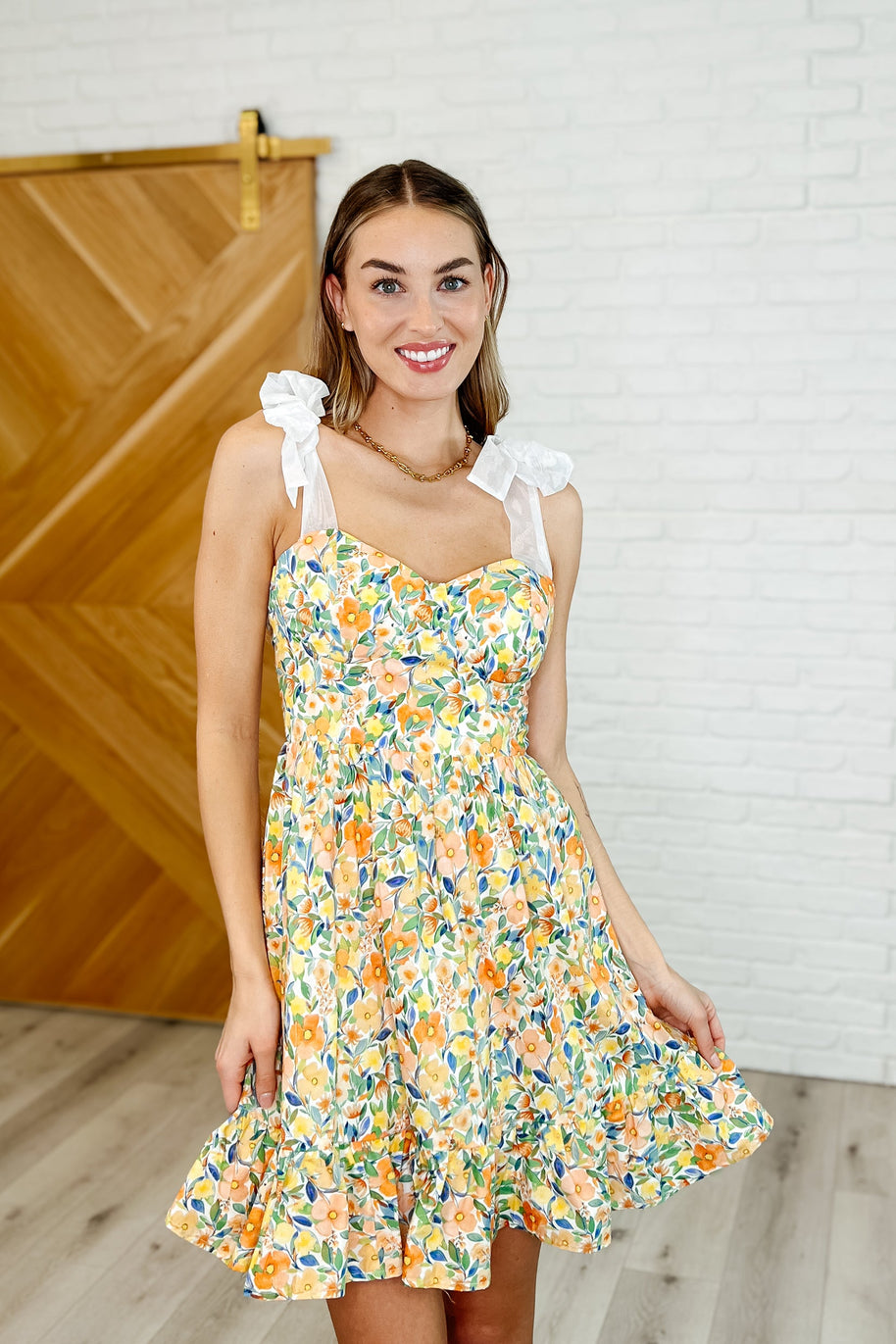 Miss Frills A Lot Flare Mini Dress in Orange-Womens-Ave Shops-[option4]-[option5]-[option6]-[option7]-[option8]-Shop-Boutique-Clothing-for-Women-Online