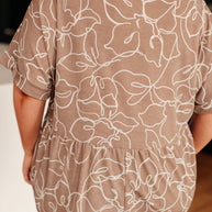 Mocha Petals V-Neck Top-Tops-Ave Shops-[option4]-[option5]-[option6]-[option7]-[option8]-Shop-Boutique-Clothing-for-Women-Online