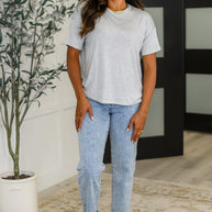 Mood Swingin' Casual Drop Shoulder Tee in Grey-Womens-Ave Shops-[option4]-[option5]-[option6]-[option7]-[option8]-Shop-Boutique-Clothing-for-Women-Online