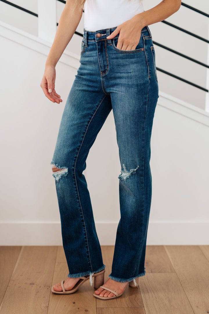 Morgan High Rise Distressed Straight Jeans-Denim-Ave Shops-[option4]-[option5]-[option6]-[option7]-[option8]-Shop-Boutique-Clothing-for-Women-Online