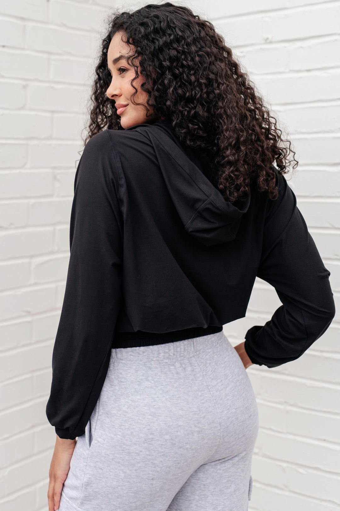 Rae Mode Morning Run Half Zip Hoodie in Black-Athleisure-Ave Shops-[option4]-[option5]-[option6]-[option7]-[option8]-Shop-Boutique-Clothing-for-Women-Online