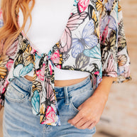 My Darling Valentina Front Tie Blouse-Layers-Ave Shops-[option4]-[option5]-[option6]-[option7]-[option8]-Shop-Boutique-Clothing-for-Women-Online