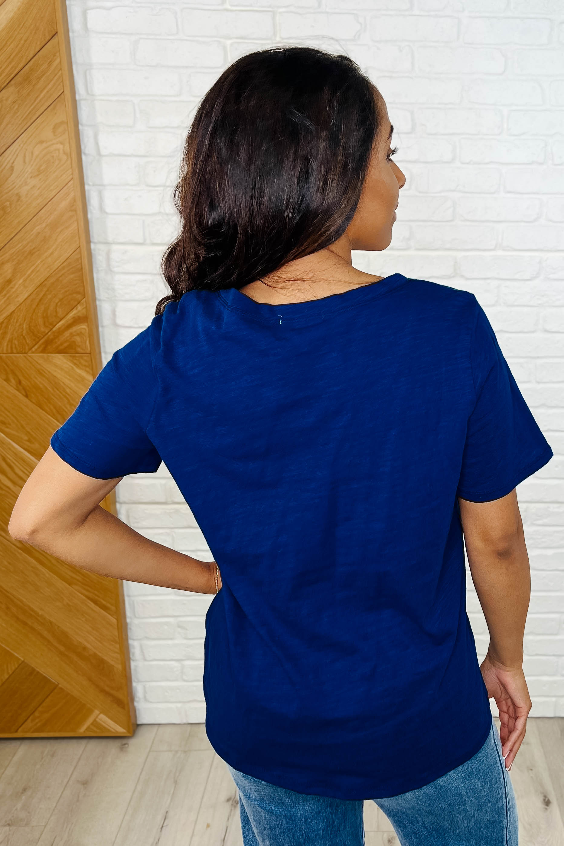 I Don't Have to Choose V-Neck Tee in Navy-Womens-Ave Shops-[option4]-[option5]-[option6]-[option7]-[option8]-Shop-Boutique-Clothing-for-Women-Online