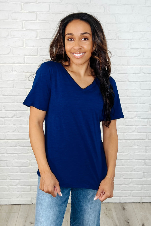 I Don't Have to Choose V-Neck Tee in Navy-Womens-Ave Shops-[option4]-[option5]-[option6]-[option7]-[option8]-Shop-Boutique-Clothing-for-Women-Online