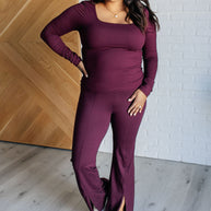 Stamina Stride Flare Leggings in Cassis-Athleisure-Ave Shops-[option4]-[option5]-[option6]-[option7]-[option8]-Shop-Boutique-Clothing-for-Women-Online
