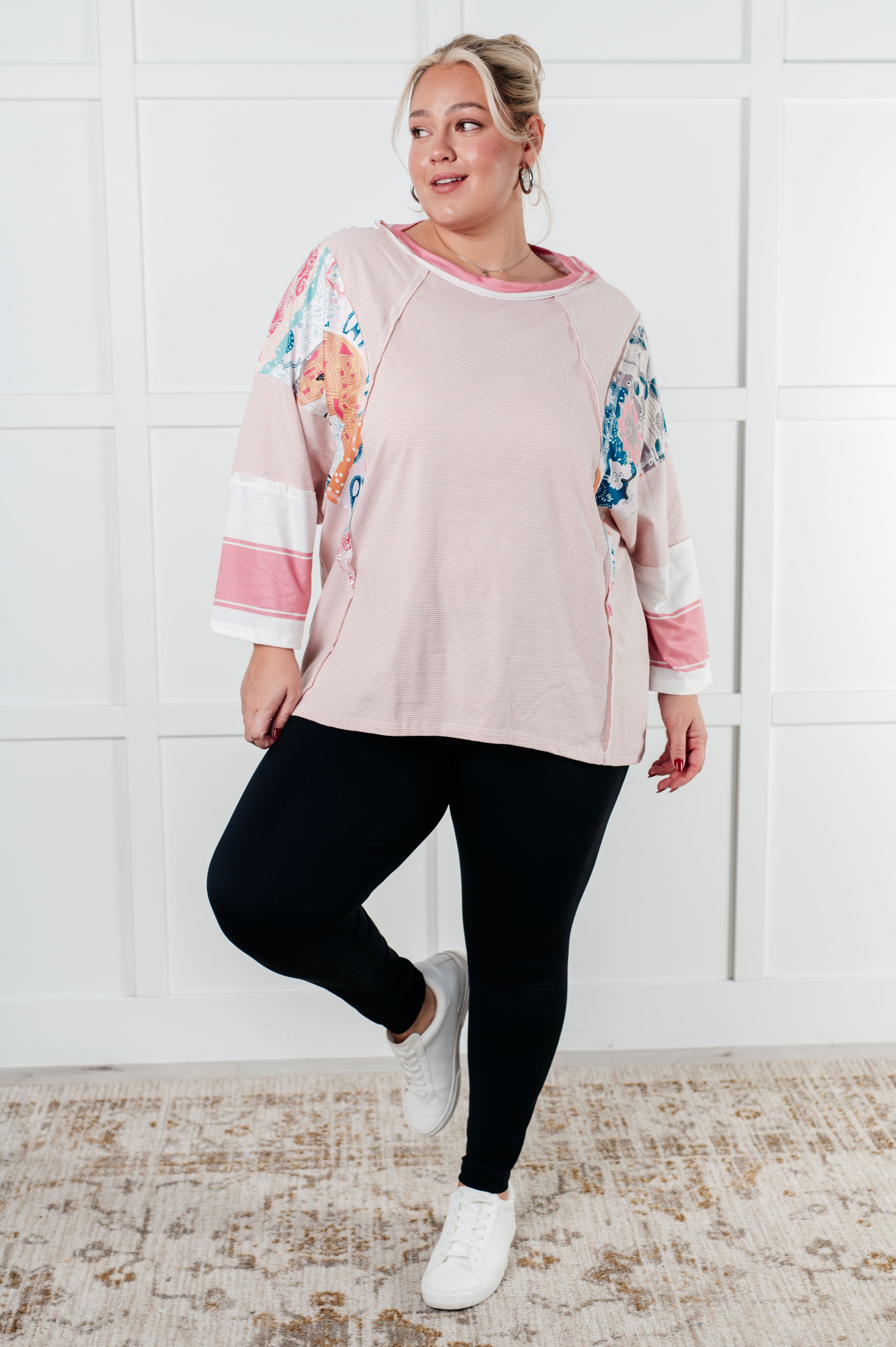 New Chapter Floral Color Block Patchwork Top-Tops-Ave Shops-[option4]-[option5]-[option6]-[option7]-[option8]-Shop-Boutique-Clothing-for-Women-Online